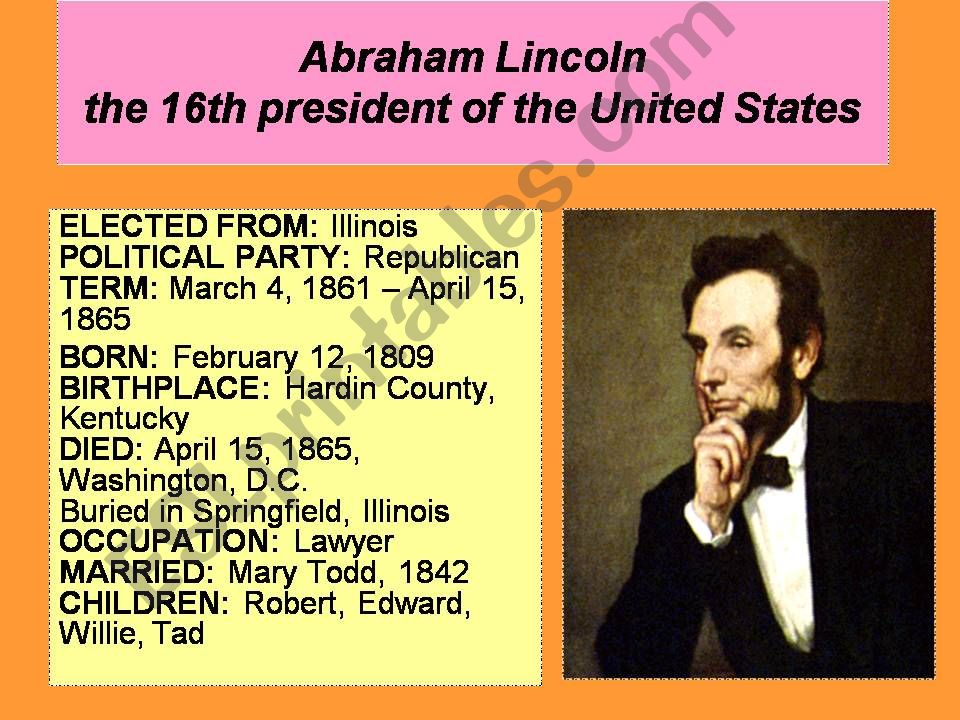 Abraham Lincoln powerpoint