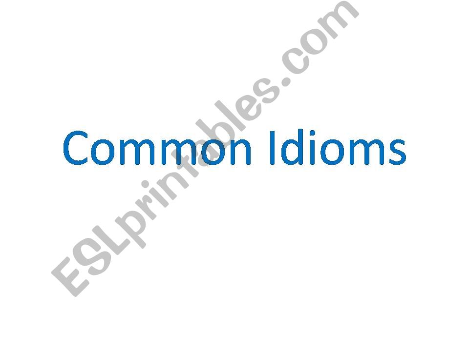 IDIOMS powerpoint