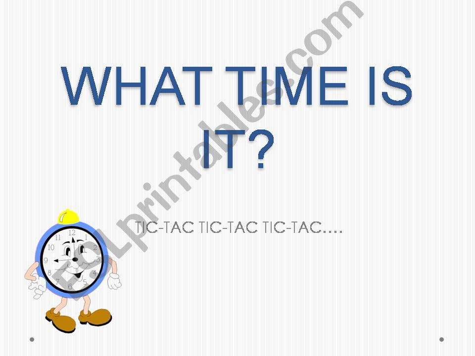 what time is it? powerpoint