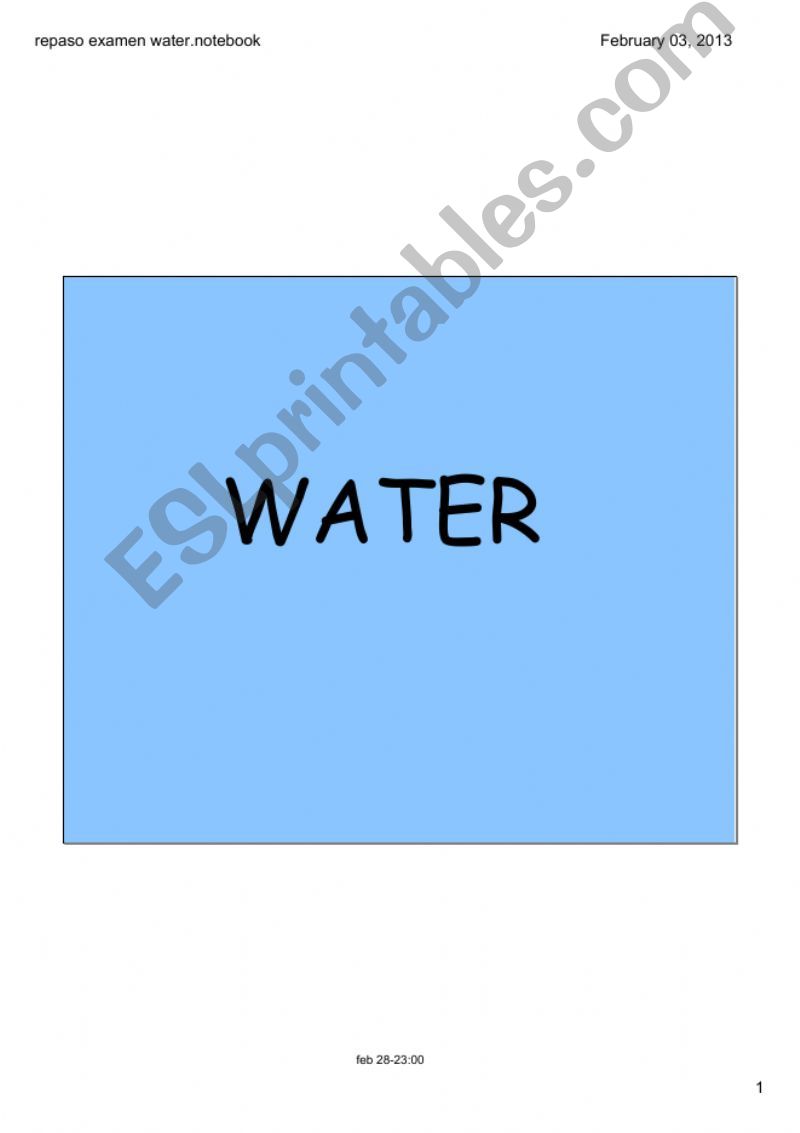 WATER powerpoint