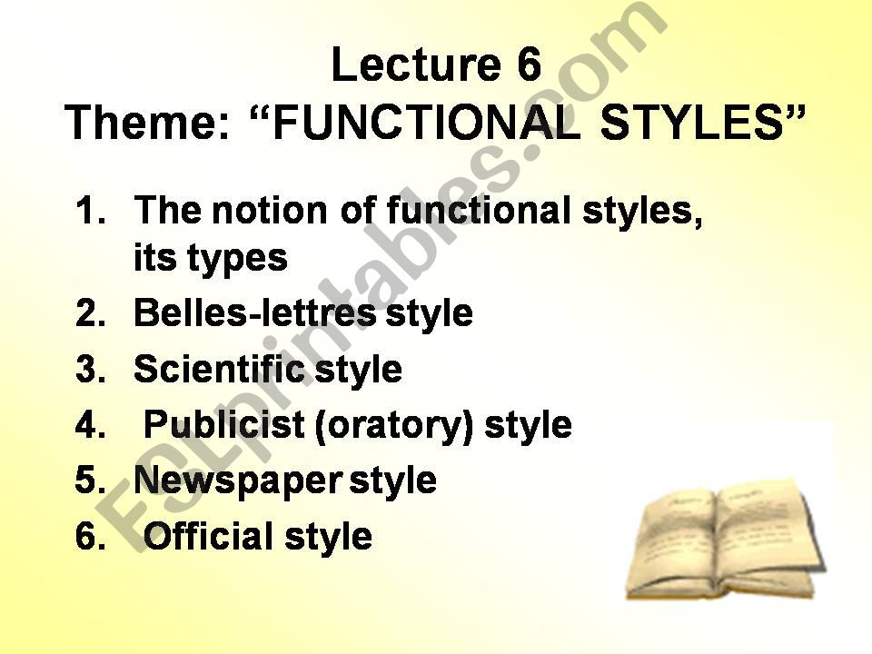 Functional styles powerpoint