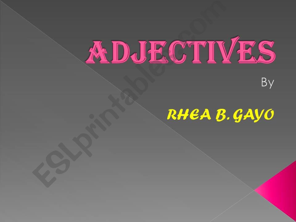 adjectives powerpoint