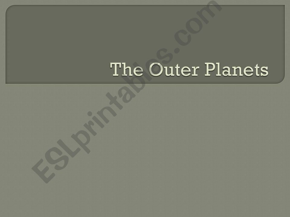 The Outer Planets powerpoint