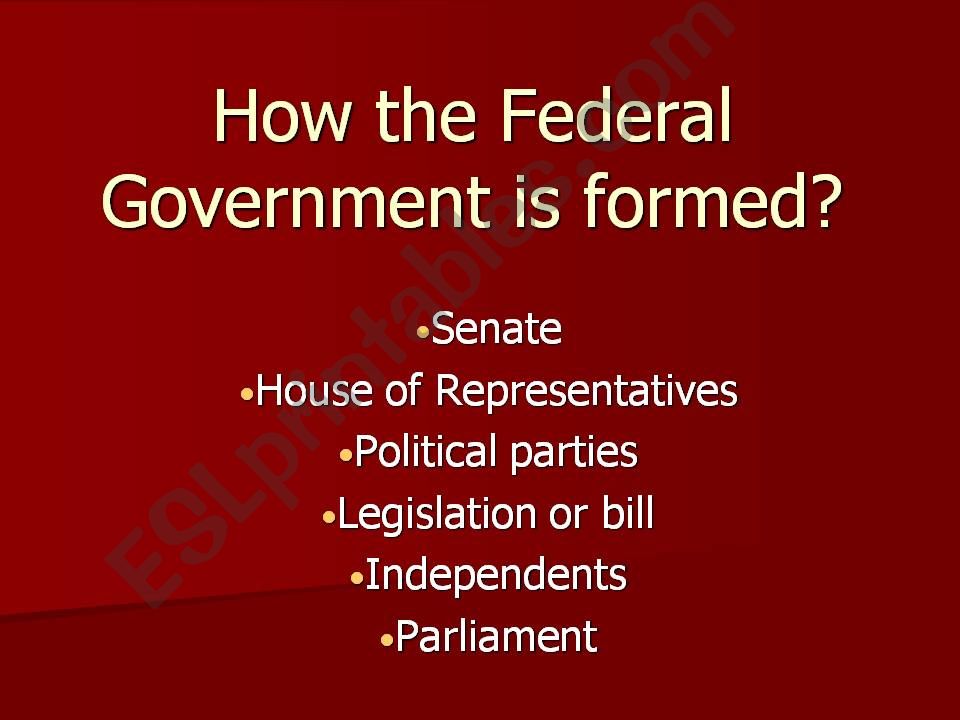 Federal Government in Australia