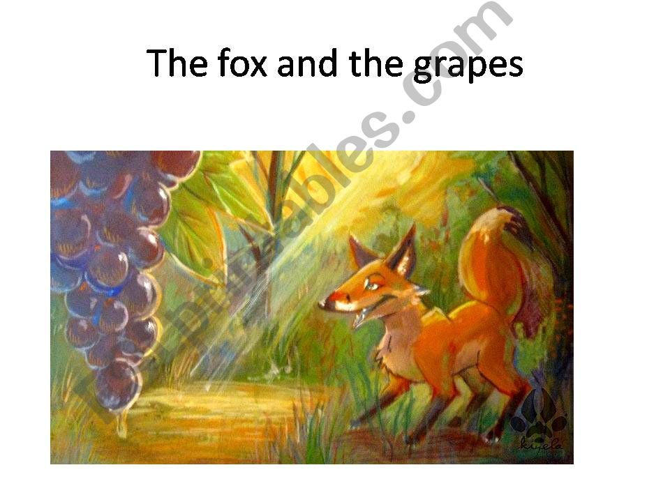 The fox and the grapes powerpoint