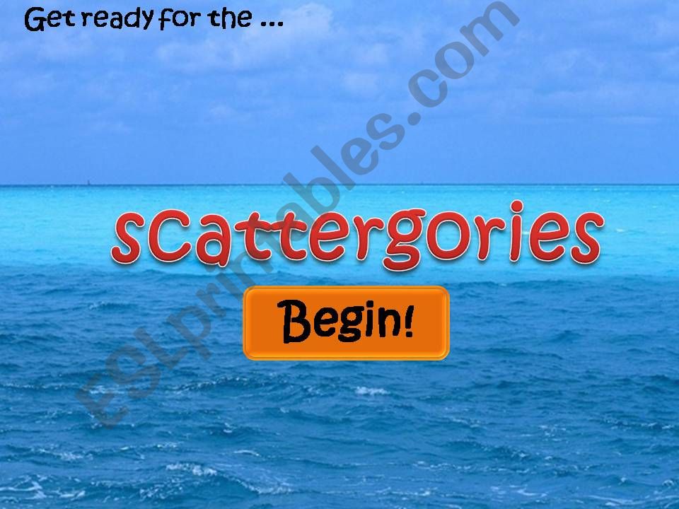Scattergories - Timer Included!