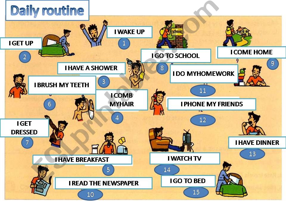 DAILY ROUTINE powerpoint