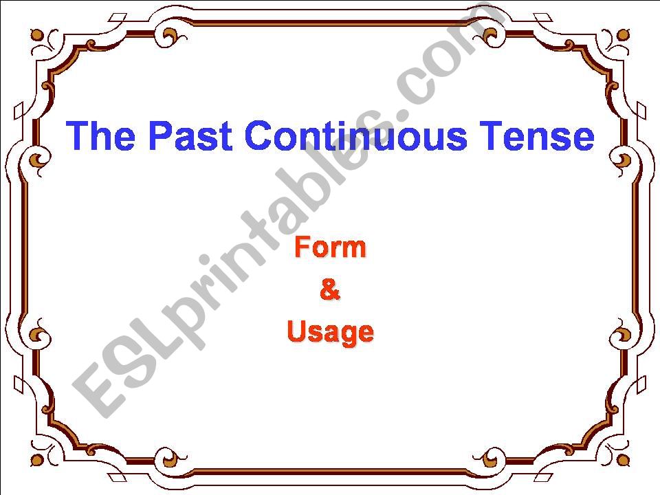 Past Continuous PPT powerpoint