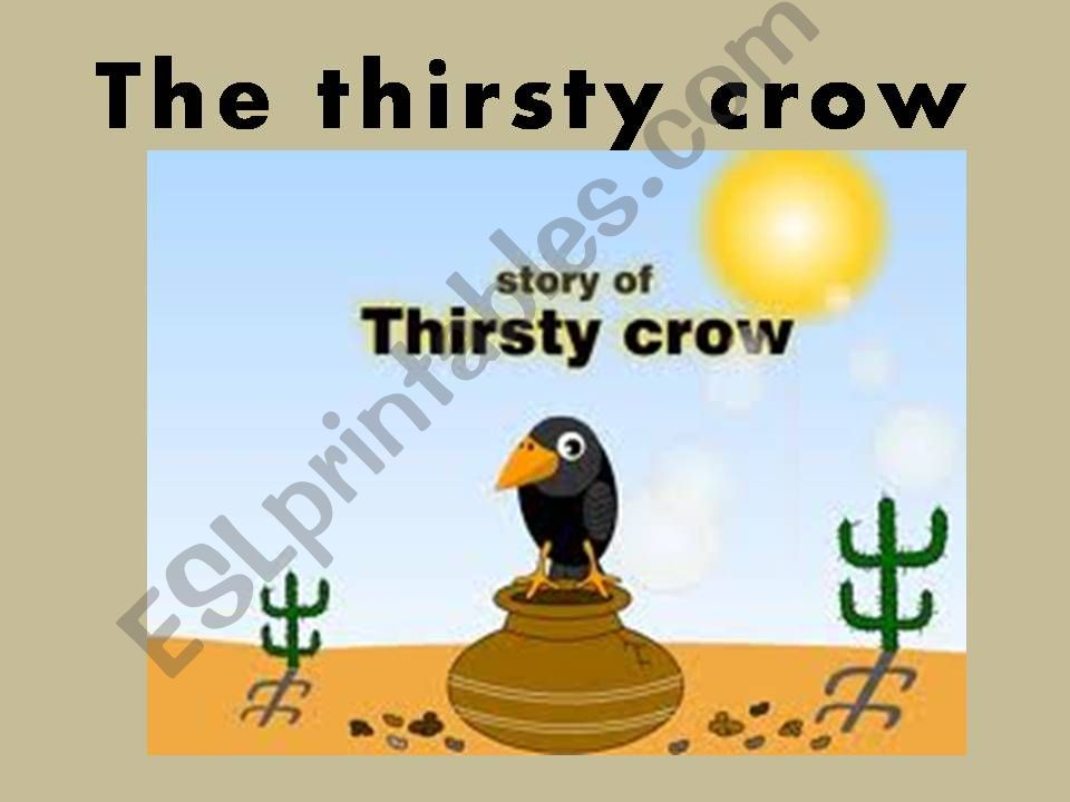 a thirsty crow story in english pdf