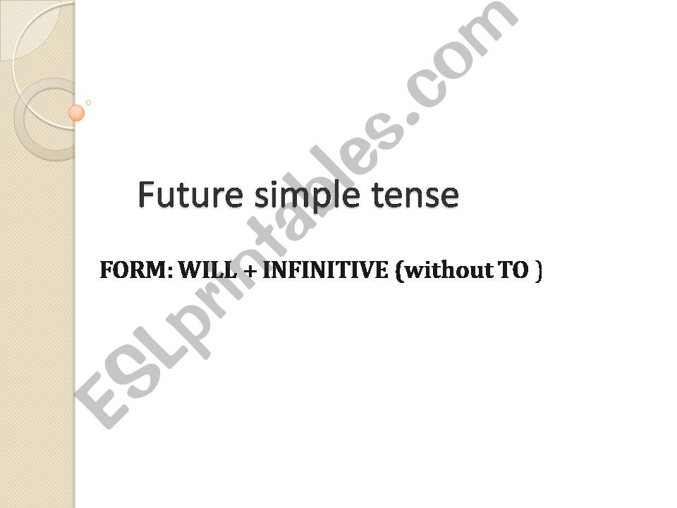 Future Simple Tense  powerpoint