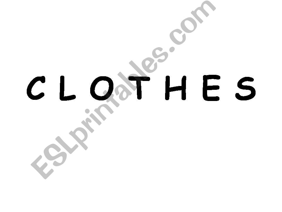 Clothes vocabulary powerpoint