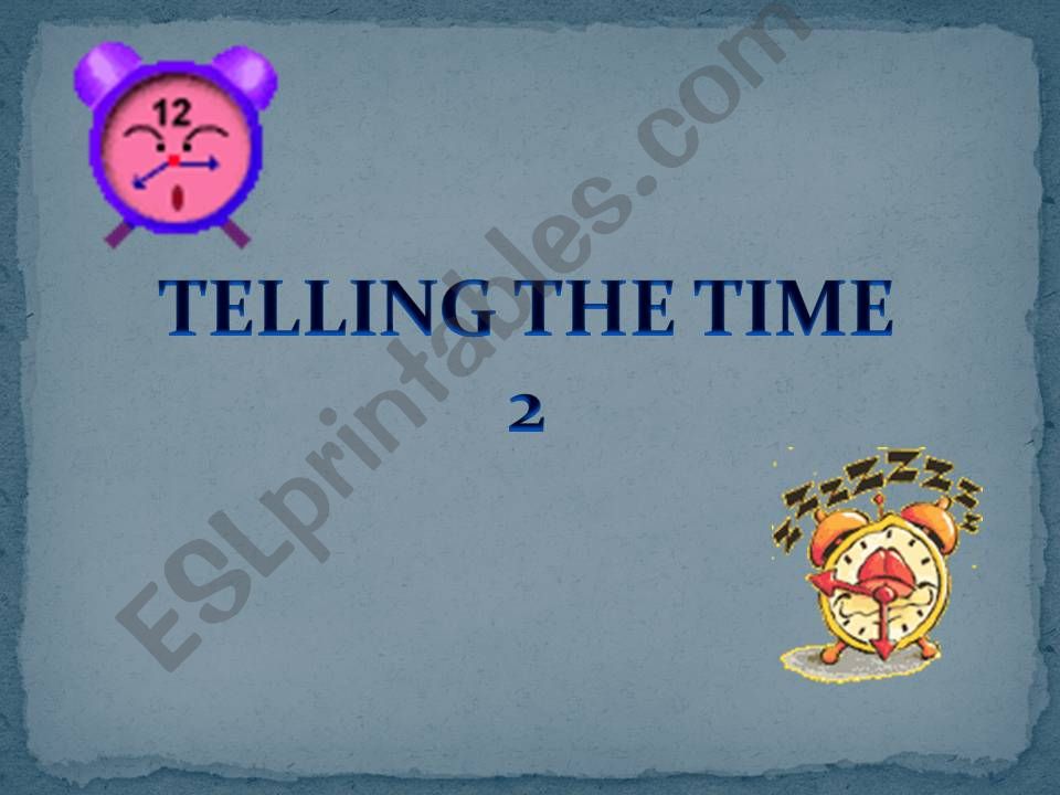 telling the time 2 powerpoint