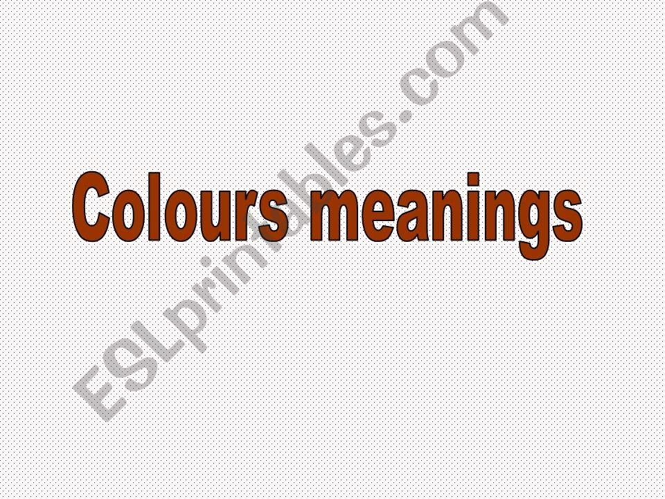 colors meanings game powerpoint