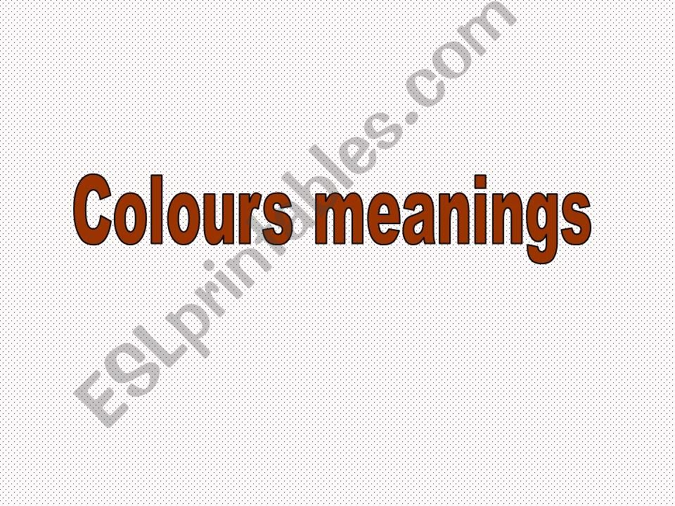 colors meanings game powerpoint