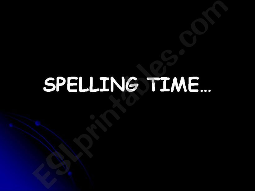spelling time on places in school