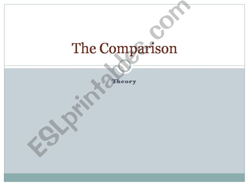 The comparison  powerpoint