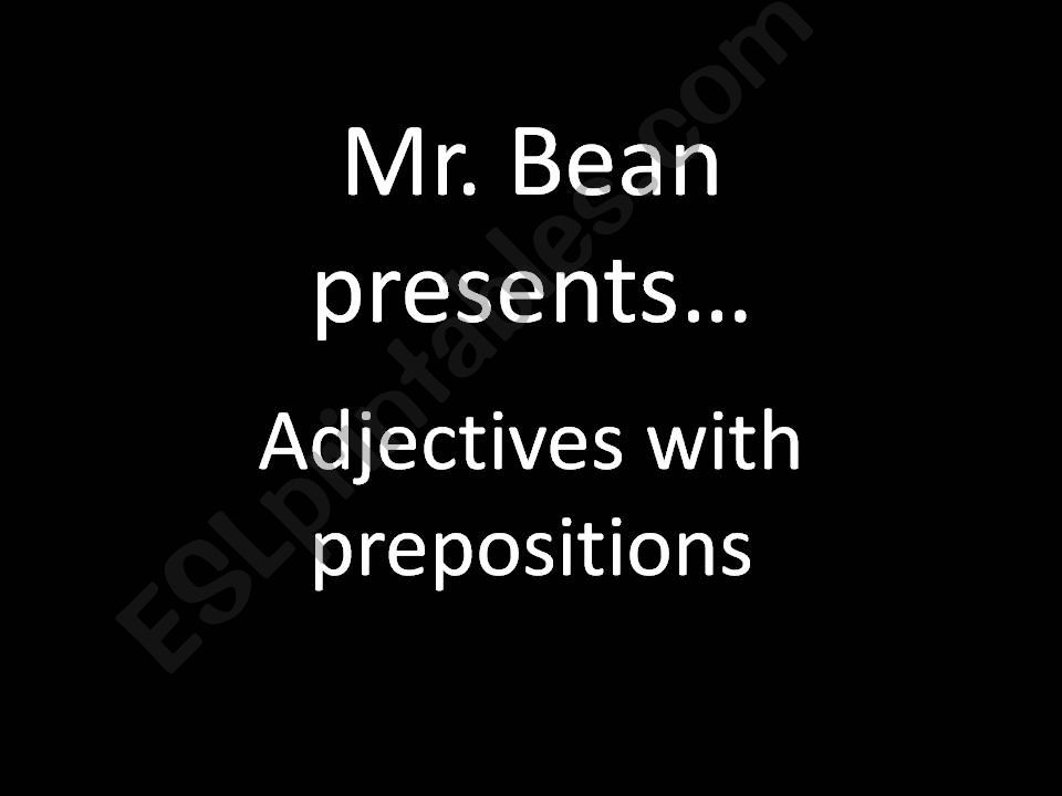 Adjectives With Prepositions powerpoint