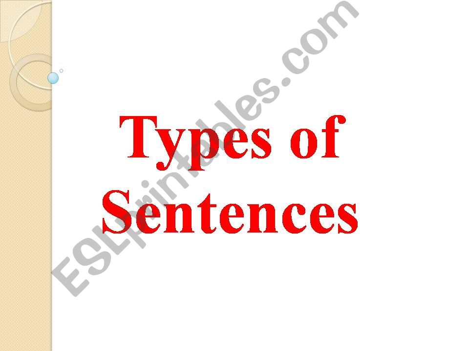 Sentence - presentation powerpoint