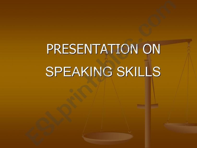 Speaking Skills powerpoint