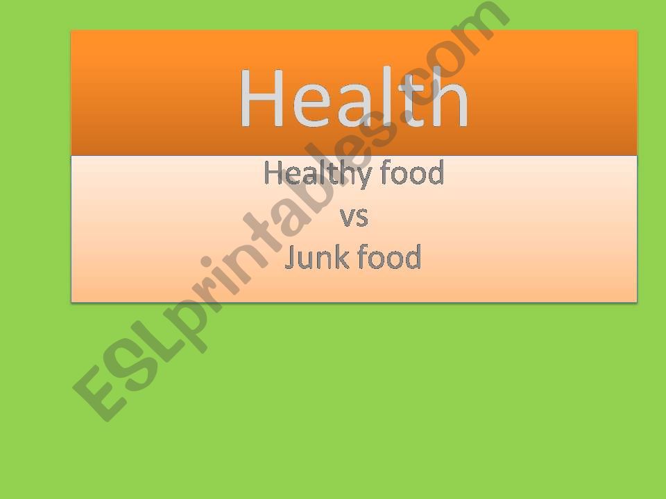 healthy food powerpoint