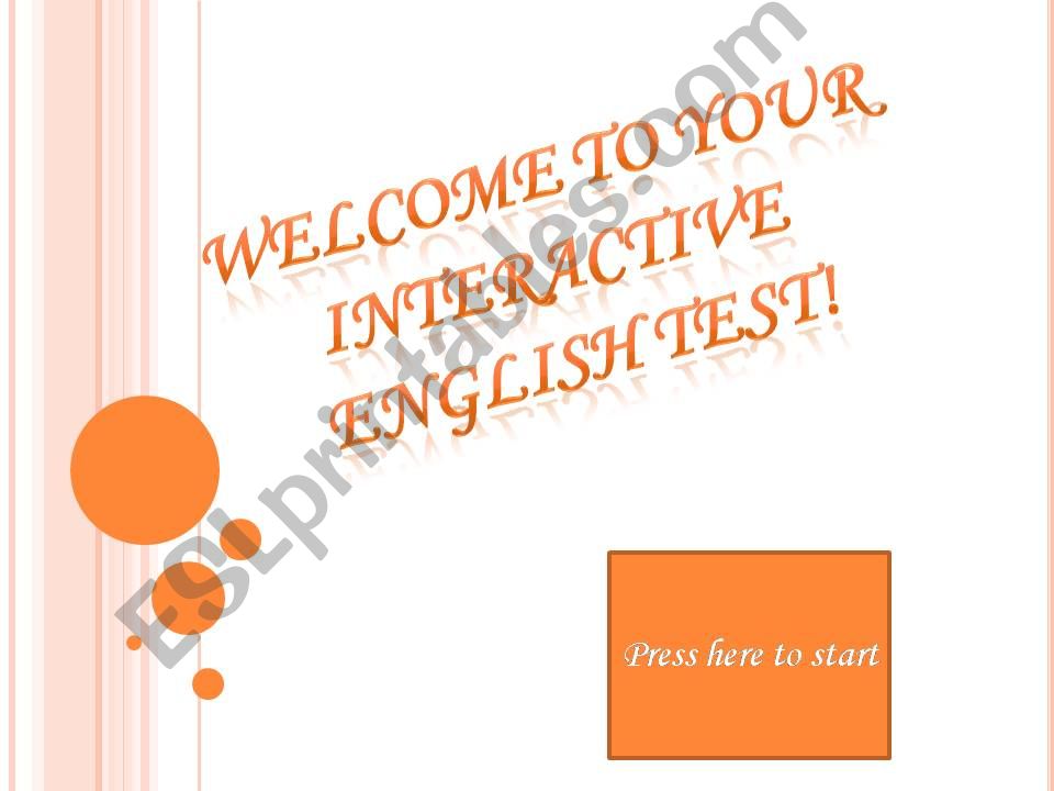 Beginner interactive test powerpoint