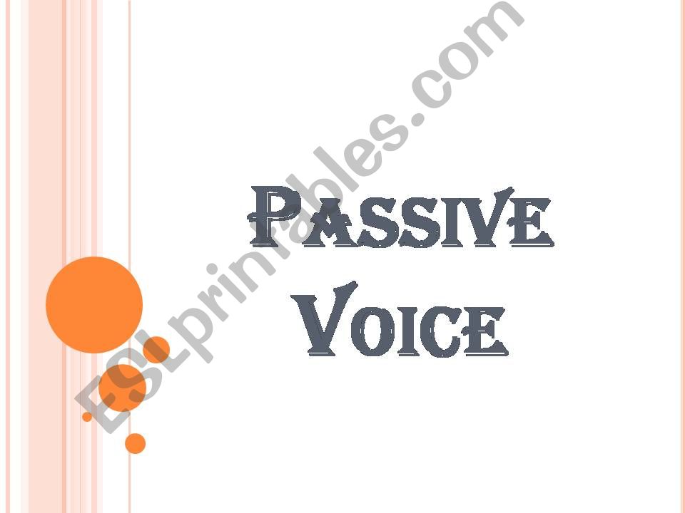 Passive Voice powerpoint