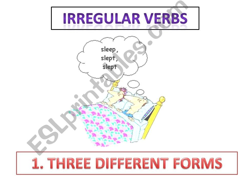  Classified Irregular Verbs powerpoint