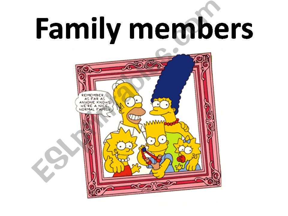 Family members with THE SIMPSONS