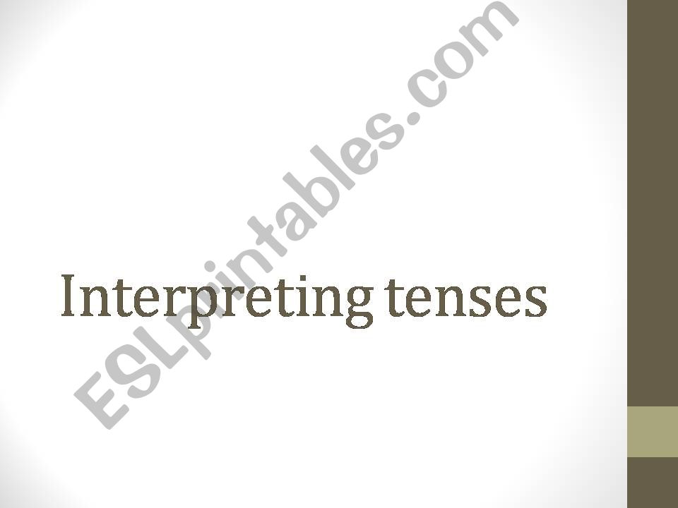 Interpreting tenses powerpoint