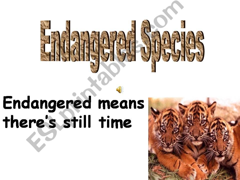 Endangered species ppt powerpoint