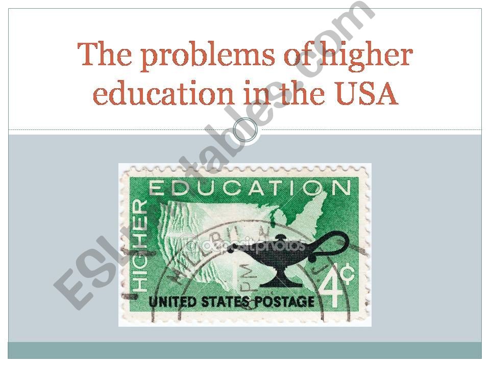 The problems of higher education in the USA