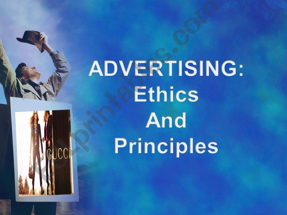 Advertising ethics and principles