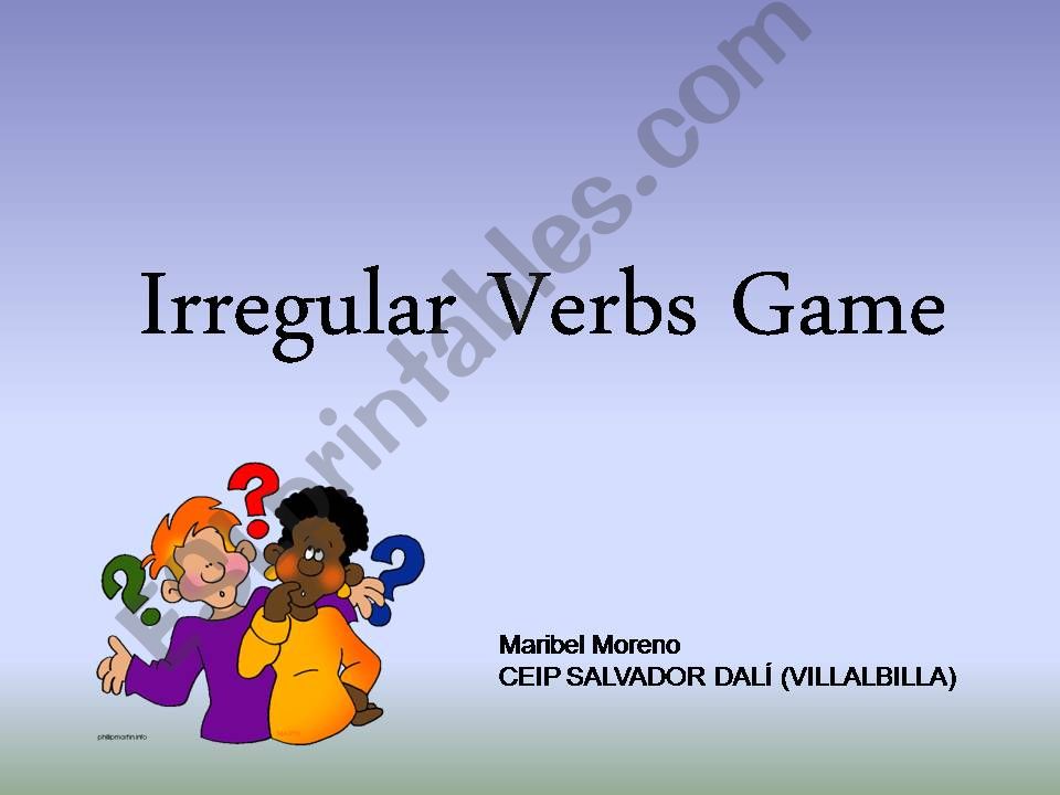 IRREGULAR VERBS GAME (PAST TENSE) (PART 1)