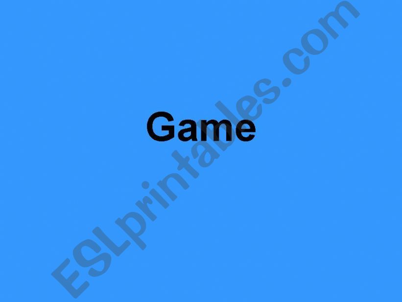 GAME powerpoint