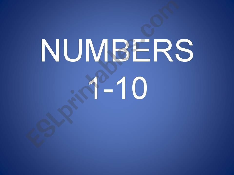 the numbers 1-10 powerpoint