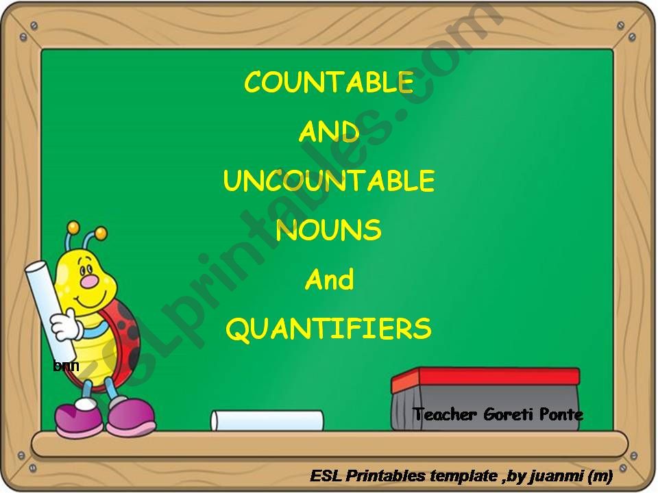 Countable and uncountable nouns and quantifiers