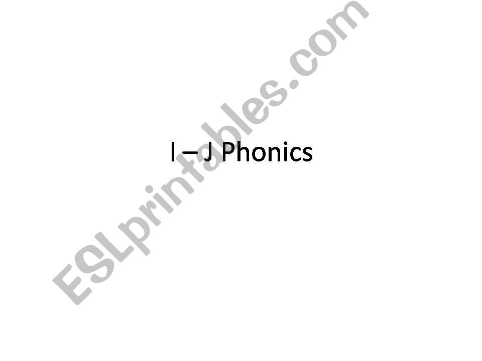 Phonics flash cards I - J powerpoint