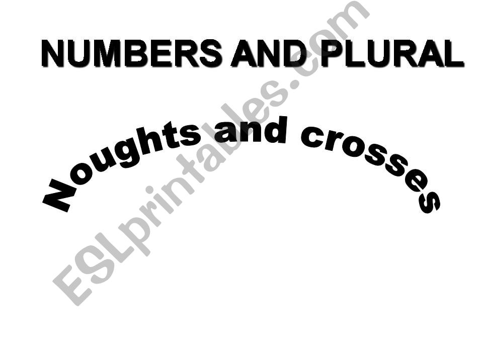 Numbers and plurals powerpoint