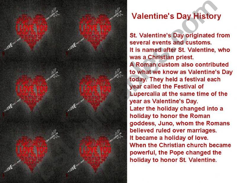 Valentines Day History powerpoint