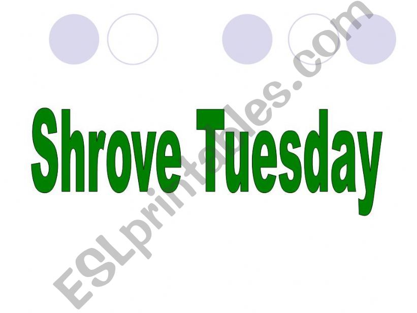 Shrove Tuesday - Part 1 powerpoint