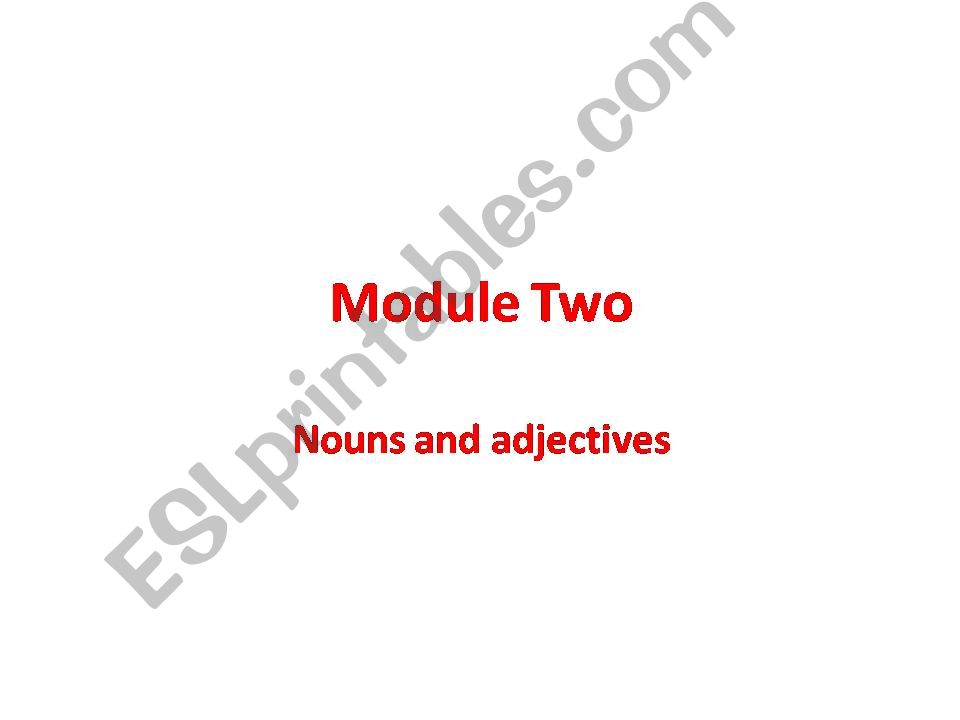 Nouns and adjectives powerpoint