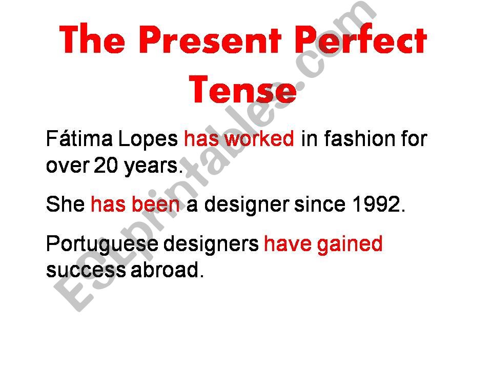Present Perfect powerpoint