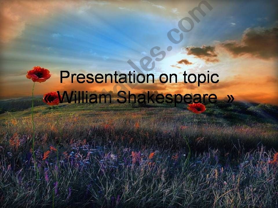 Wiliam Shakespeare powerpoint