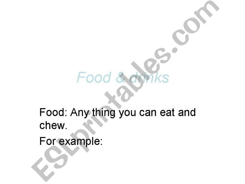 food and drinks powerpoint