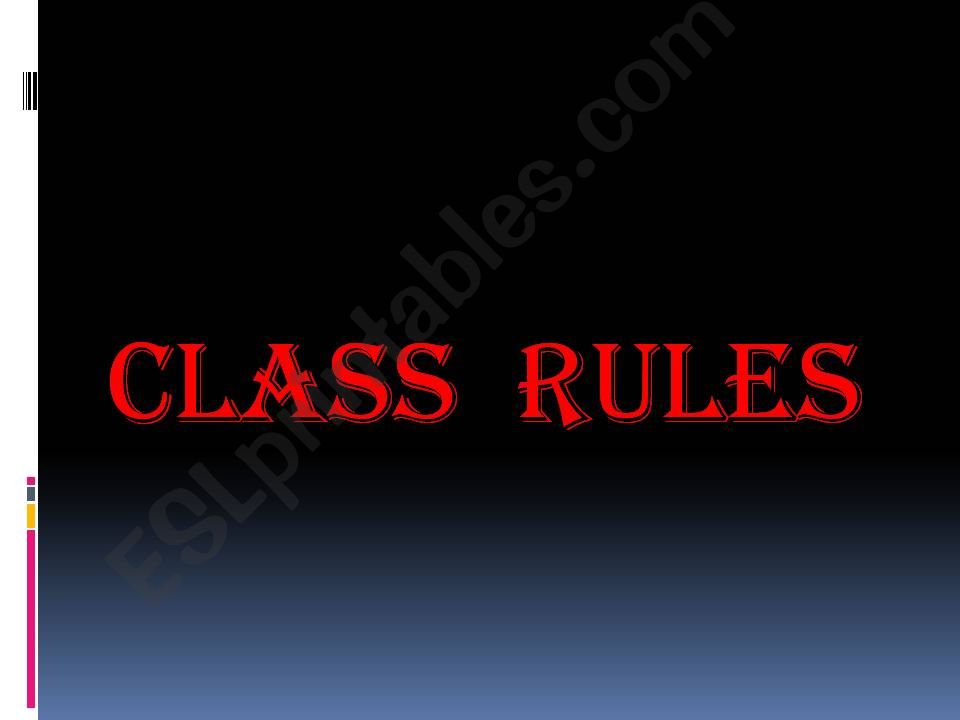 Class Rules powerpoint