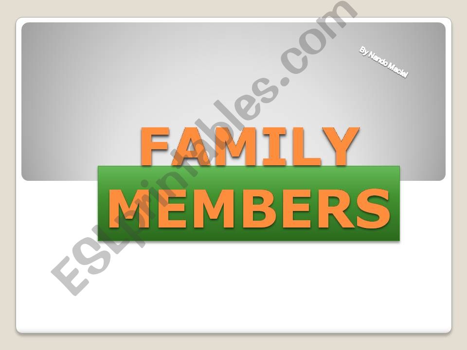 Family Members powerpoint