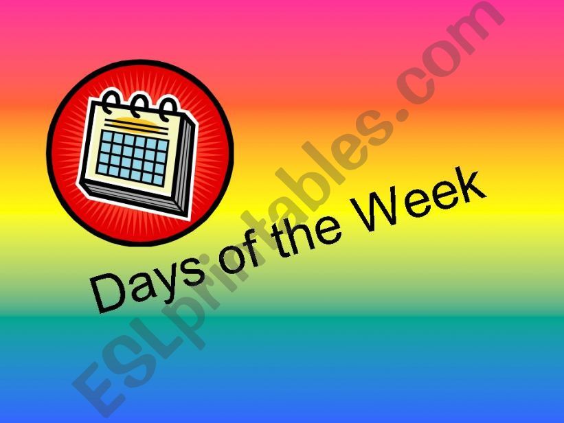 Days of the Week powerpoint
