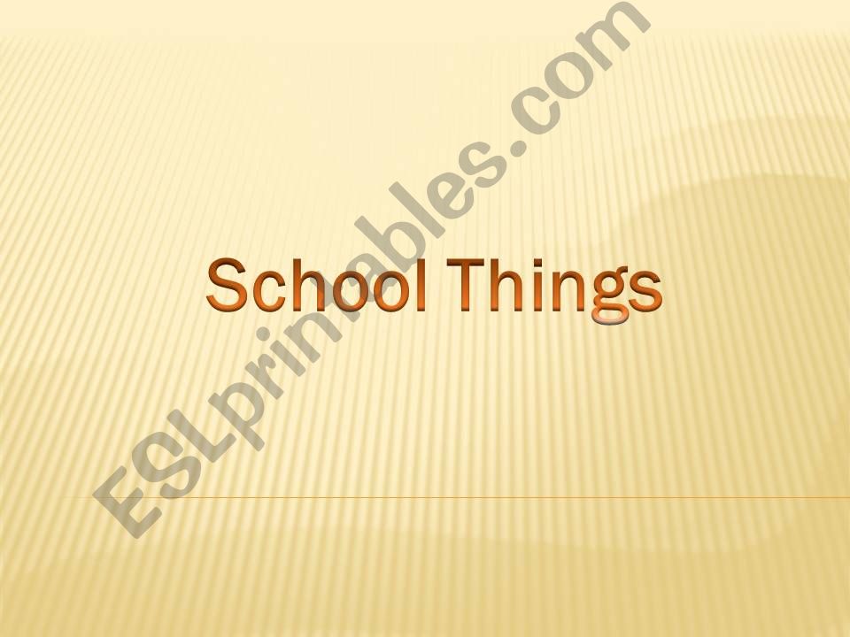 Classroom Objects powerpoint