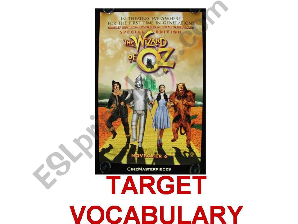 Wizard of Oz Vocabulary powerpoint