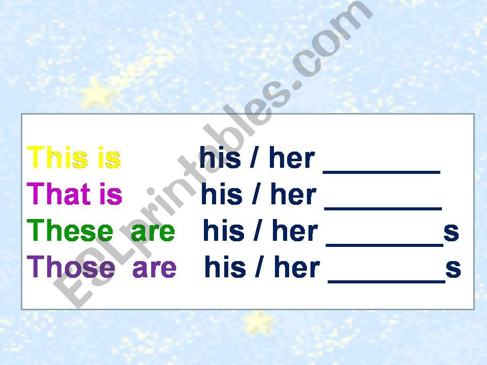 This That These Those + game powerpoint